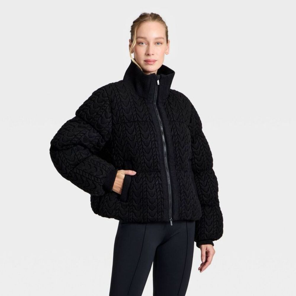 Women's Puffer Jacket - All In Motion Black L